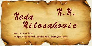 Neda Milošaković vizit kartica